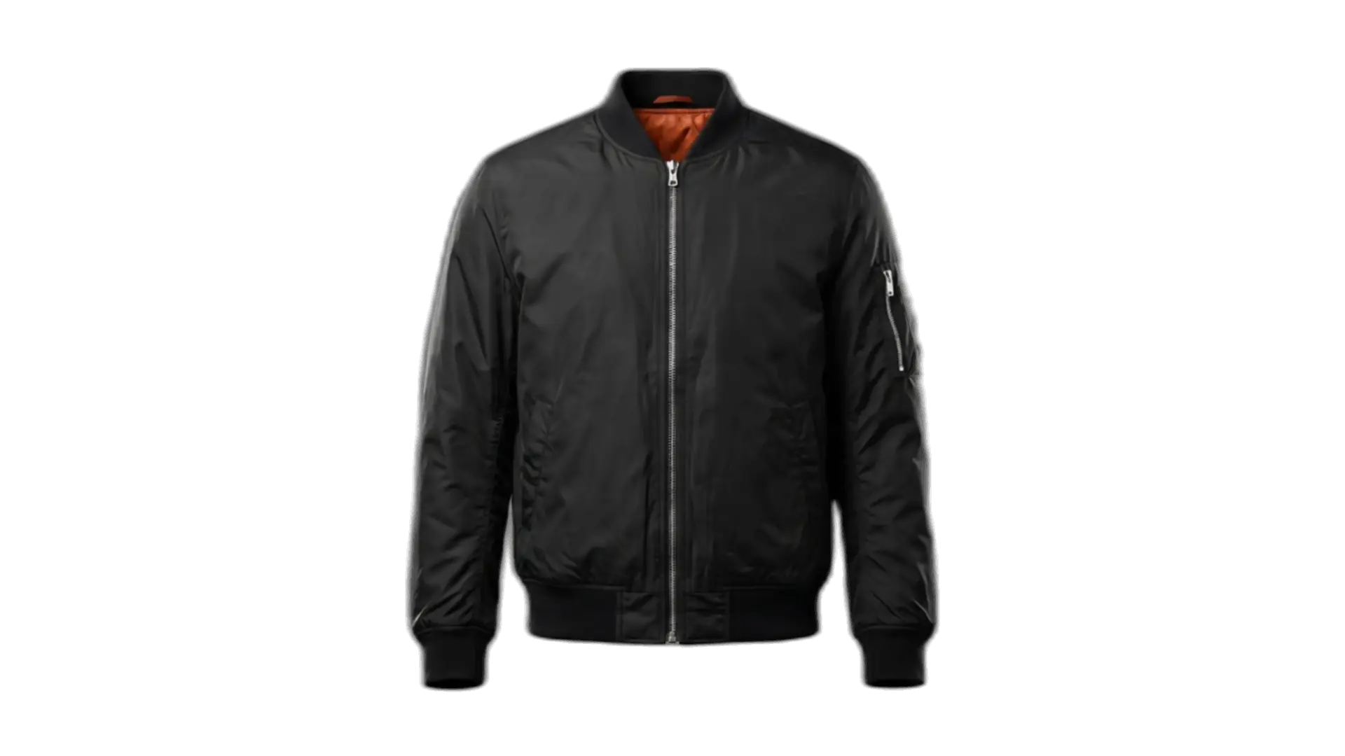 The Heat Bomber, matte black nylon, zipped